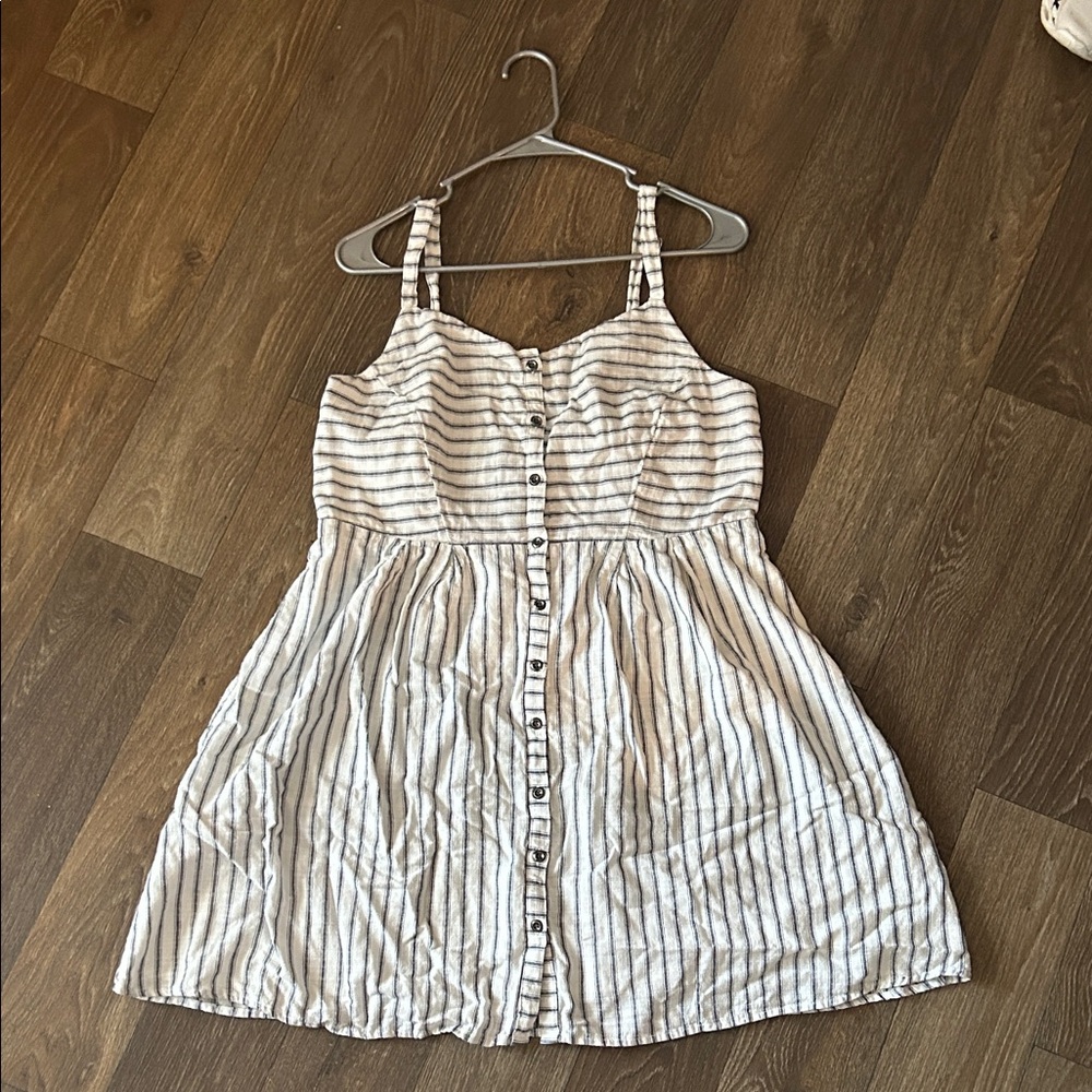 Old Navy Striped Mini Dress - White and Gray